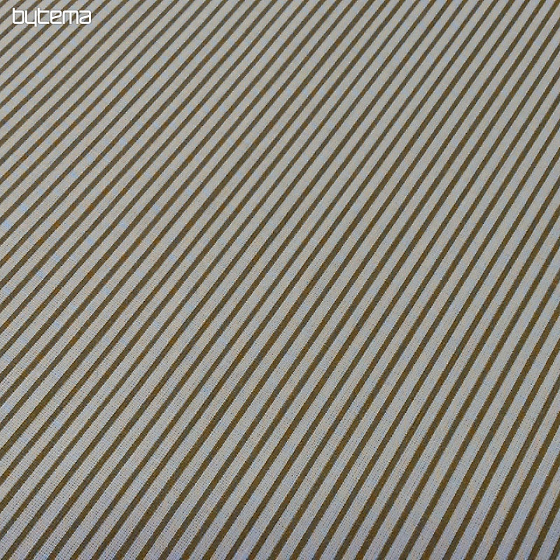 Rjava bombažna tkanina STRIPE