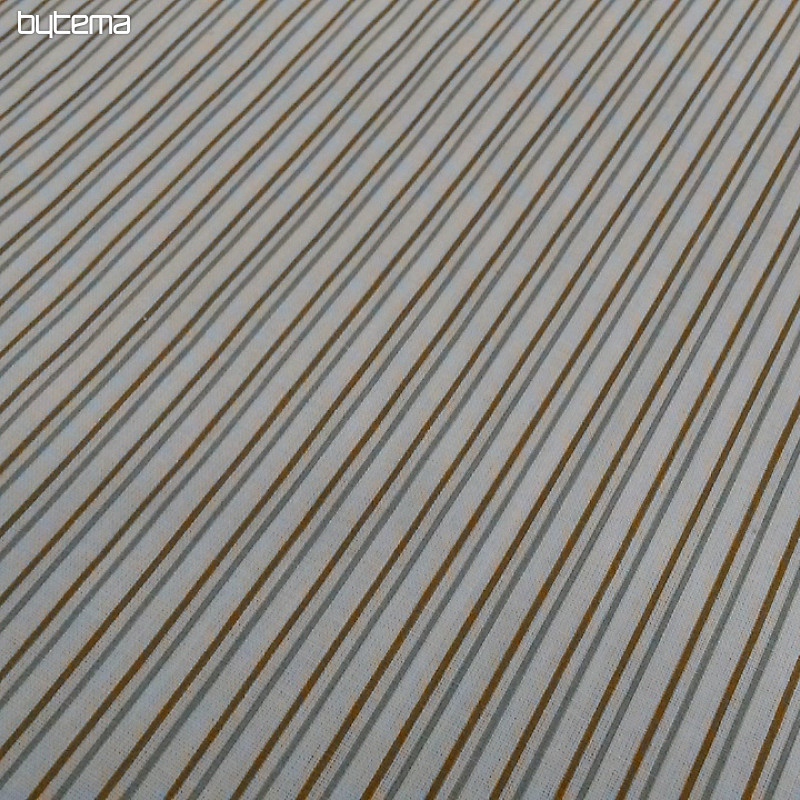 Bombažna tkanina STRIPE sivo-gorčica