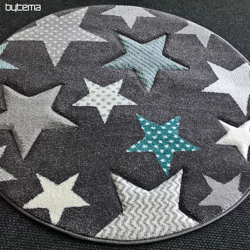 Otroška okrogla preproga PASTEL Stars