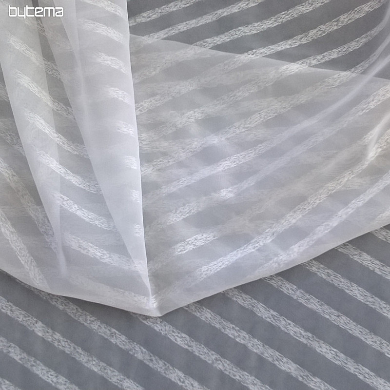 Luksuzna zavesa STRIPE bela