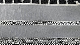 Zavesa z zankami v beli barvi 28085
