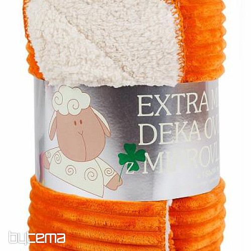 odeja iz mikrovlaken EXTRA SOFT SHEEP velvet - rust