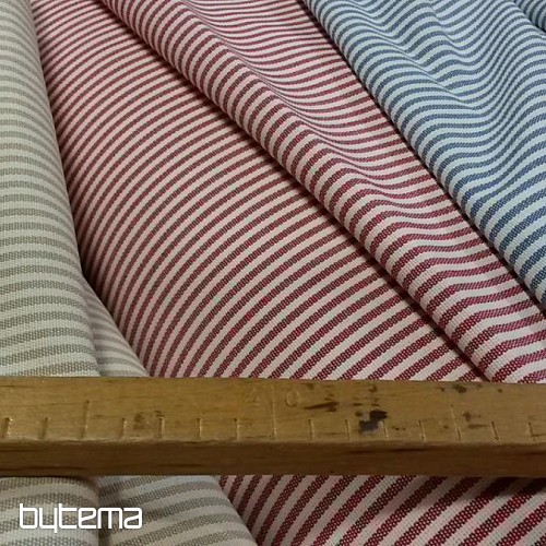 Dekorativno blago Red stripe 150cm