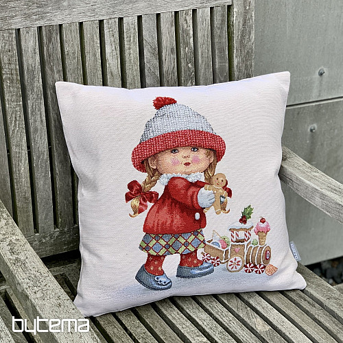 Ovitek za božični gobelin DEKLICA Z IGRAČO