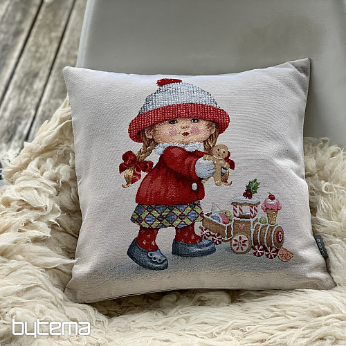 Ovitek za božični gobelin DEKLICA Z IGRAČO