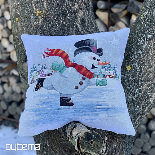 Božični gobelin SNEŽAK NA DRSALKAH