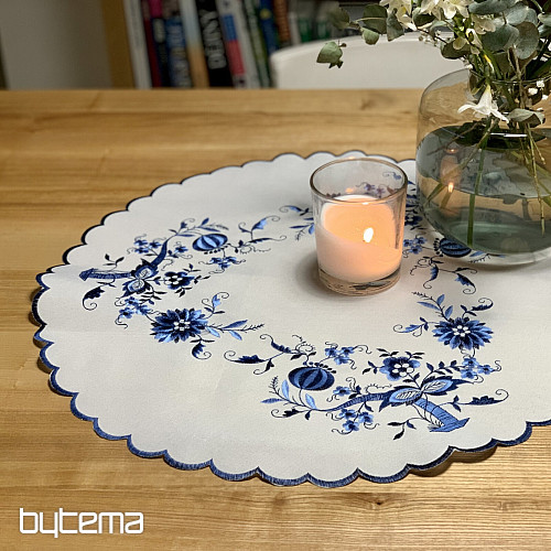 Vezeni prti ČEBULA MODRO-BELA