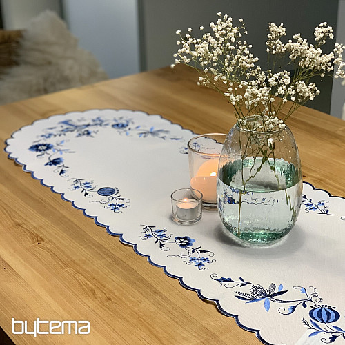 Vezeni prti ČEBULA MODRO-BELA