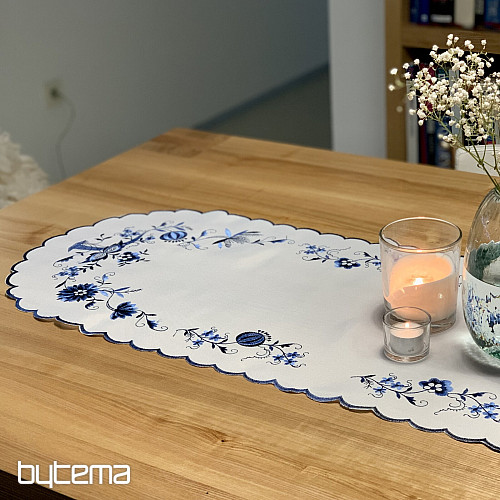 Vezeni prti ČEBULA MODRO-BELA