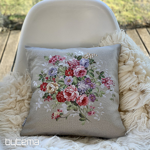 Prevleka za blazino FLOWER BEIGE