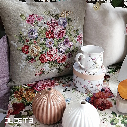 Prevleka za blazino FLOWER BEIGE