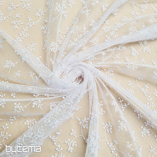 Luksuzna vezena zavesa TINY WHITE Twig