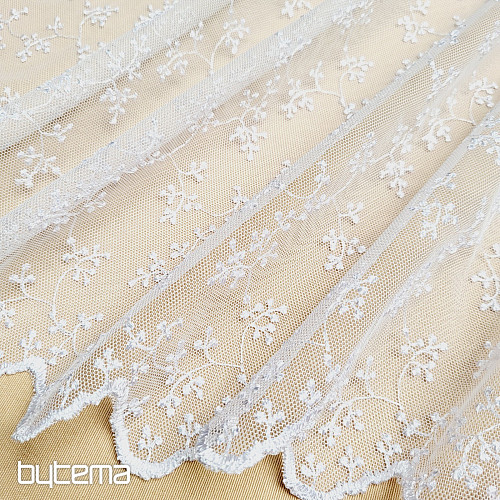 Luksuzna vezena zavesa TINY WHITE Twig