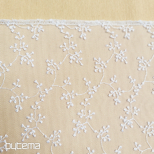 Luksuzna vezena zavesa TINY WHITE Twig