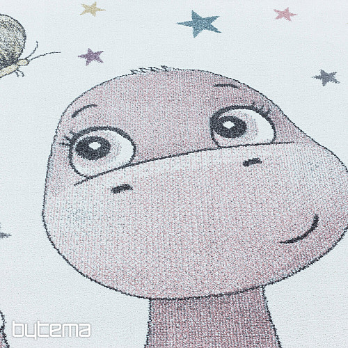 Luksuzna otroška delna preproga FUNNY DINOSAURS PINK