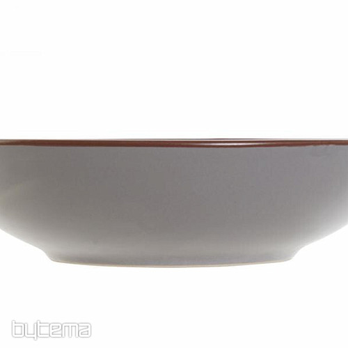 Globok krožnik GREY RELIEF 20,5x5cm siv