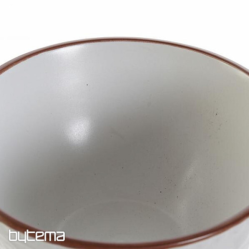 Skleda BELI RELIEF 14,7x7,7cm bela
