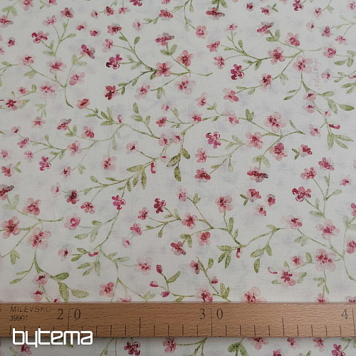 Mini sakura roza bombažna tkanina