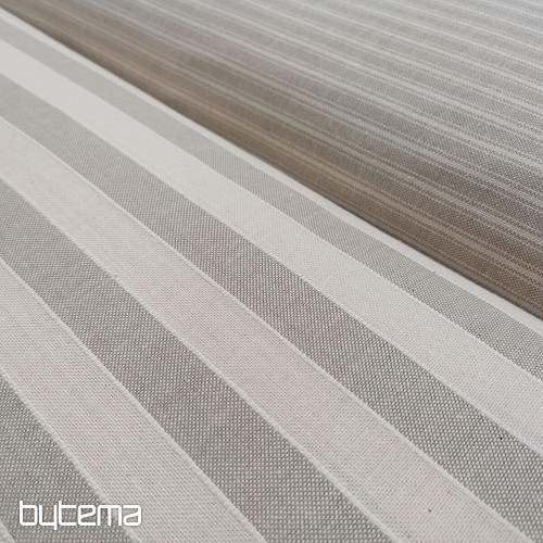 Dekorativna tkanina Trebol črte - bež 2 cm 50