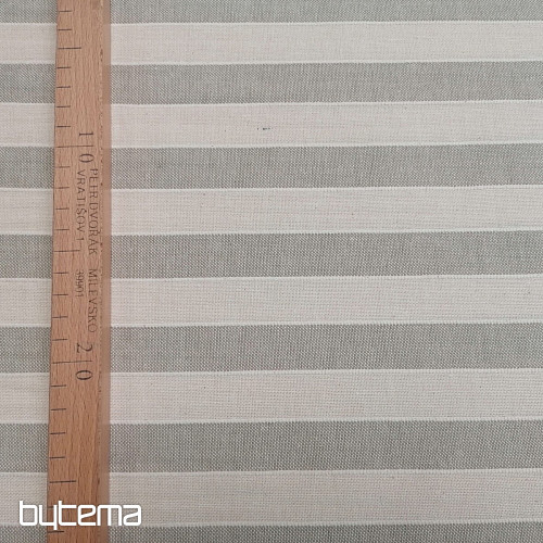 Dekorativna tkanina Trebol črte - bež 2 cm 50