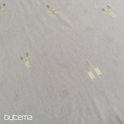 Voile zavesa 12106/180/04 zelen vzorec