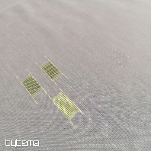 Voile zavesa 12106/180/04 zelen vzorec