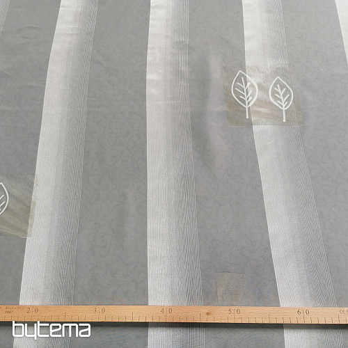 Voile zavesa krem cvetni listi bež - 731/300