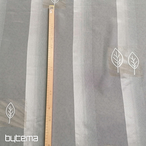 Voile zavesa krem cvetni listi bež - 731/300