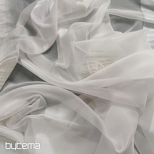 Voile zavesa krem cvetni listi bež - 731/300