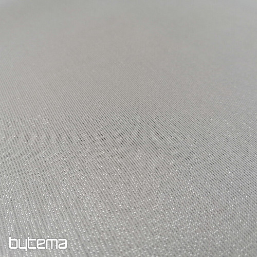 Božično dekorativno blago Božiček z lureksom belo-srebrno