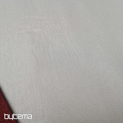 Božično dekorativno blago Božiček z lureksom belo-srebrno