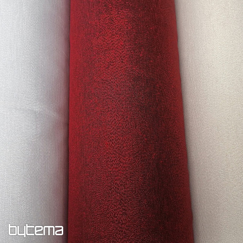 Božično dekorativno blago Božiček z lureksom belo-srebrno