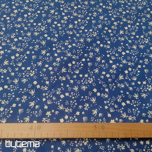 Bombažna tkanina Blue Gramina flowers