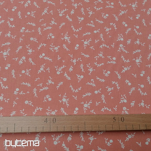 Bombažna tkanina SALMON FLOWERS