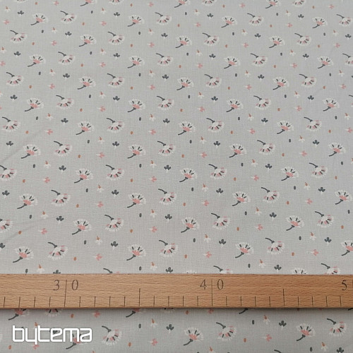 Bombažna tkanina Siva pletenica