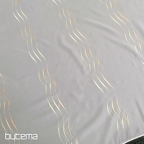Končana zavesa Gerster Stripes oranžno-zelena 310x175 cm