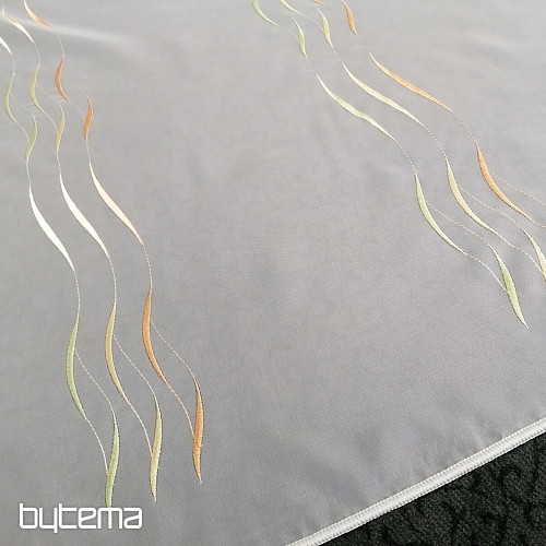 Končana zavesa Gerster Stripes oranžno-zelena 310x175 cm