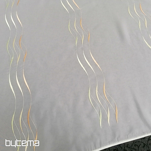 Končana zavesa Gerster Stripes oranžno-zelena 310x175 cm