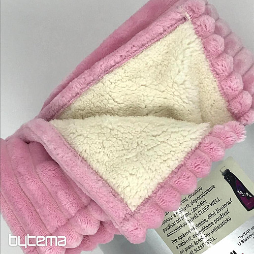odeja iz mikrovlaken EXTRA SOFT SHEEP velvet - roza