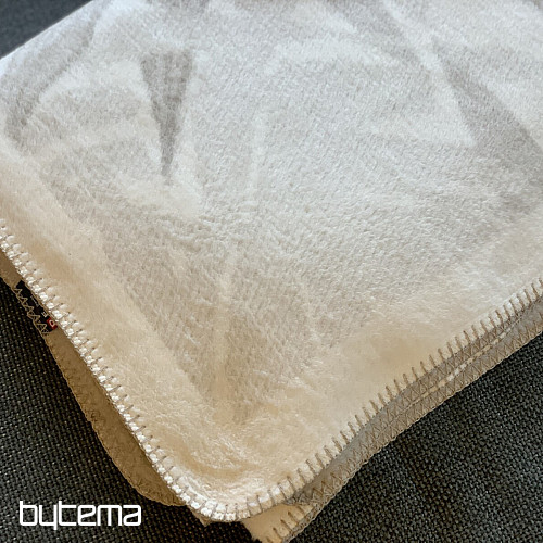 Bombažna odeja BAMBOO bež lističi 2218/80