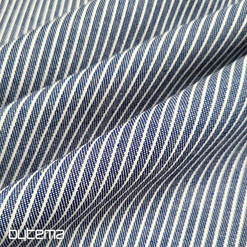 Dekoracija. tkanina NAVY BLUE STRIPE