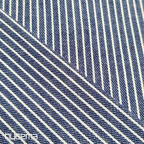 Dekoracija. tkanina NAVY BLUE STRIPE