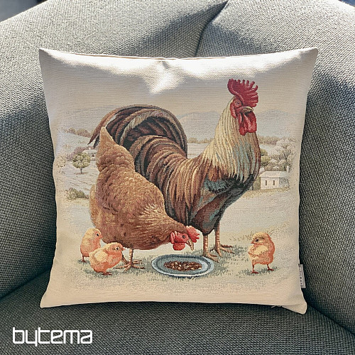 Goblen prevleka za blazino CHICKEN FAMILY