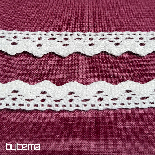 Bombažna čipka 5420 16mm BELA