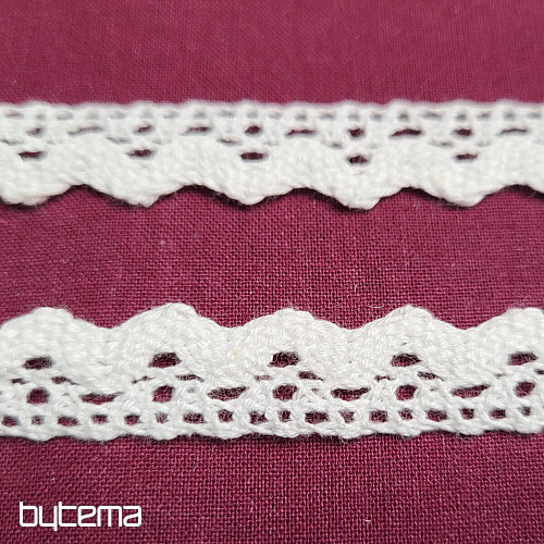 Bombažna čipka 5420 16mm BELA