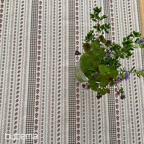 Namizni prt in šal TOSCANA VALERY RIGA BORDON STRIPE