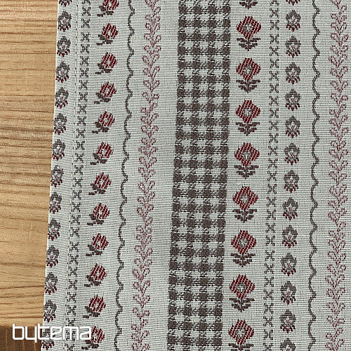 Namizni prt in šal TOSCANA VALERY RIGA BORDON STRIPE