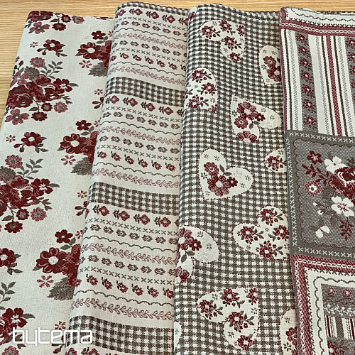 Namizni prt in šal TOSCANA VALERY RIGA BORDON STRIPE