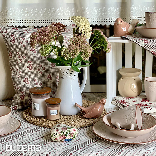 Namizni prt in šal TOSCANA VALERY PATCHWORK bordo