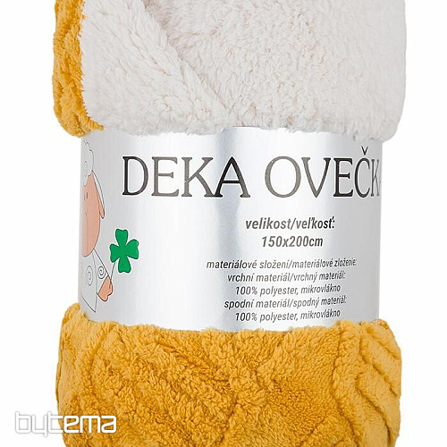 odeja Ovečka LINES OKROVÁ 150 x 200